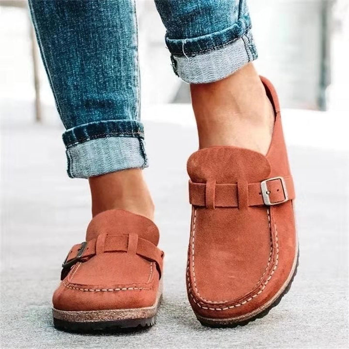 Josephine │ Women's Buckle Detail Slip-On Loafers