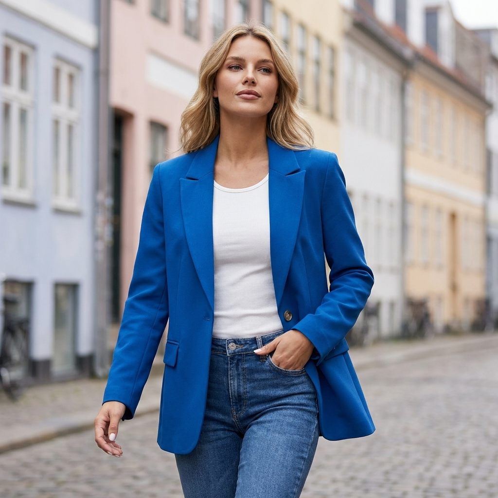 Henry │ Women's Tailored Blazer With Notch Lapel And Single Button