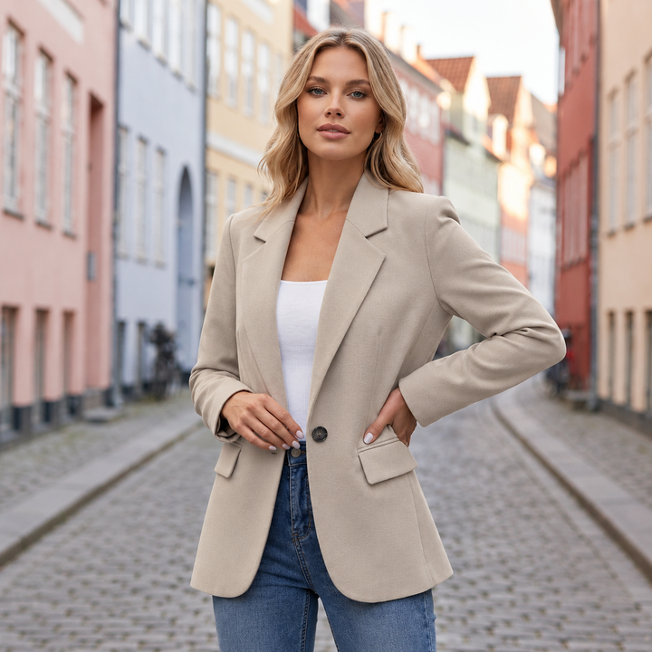 Henry │ Women's Tailored Blazer With Notch Lapel And Single Button