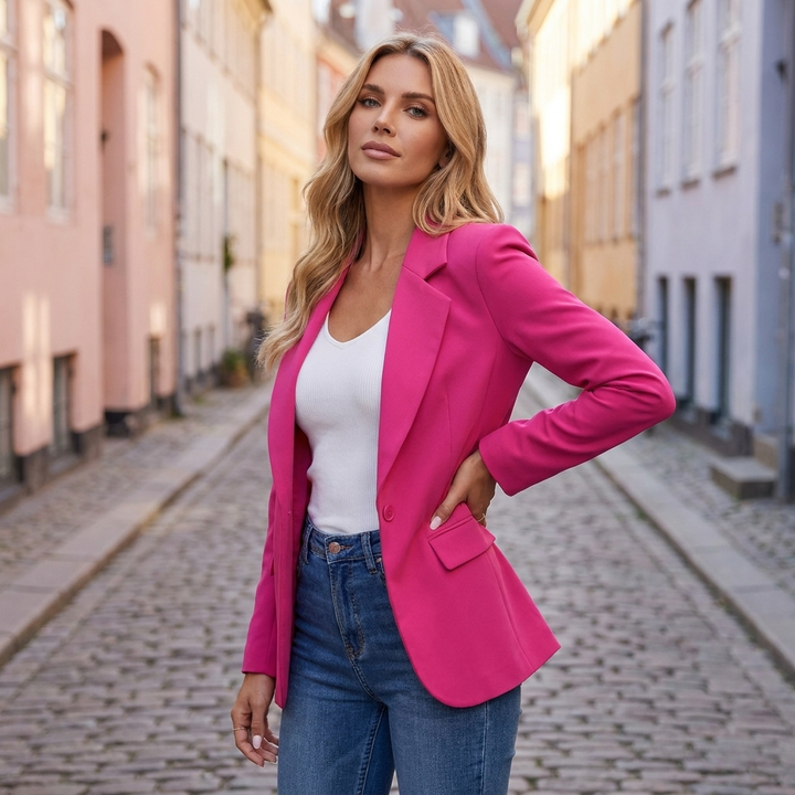 Henry │ Women's Tailored Blazer With Notch Lapel And Single Button