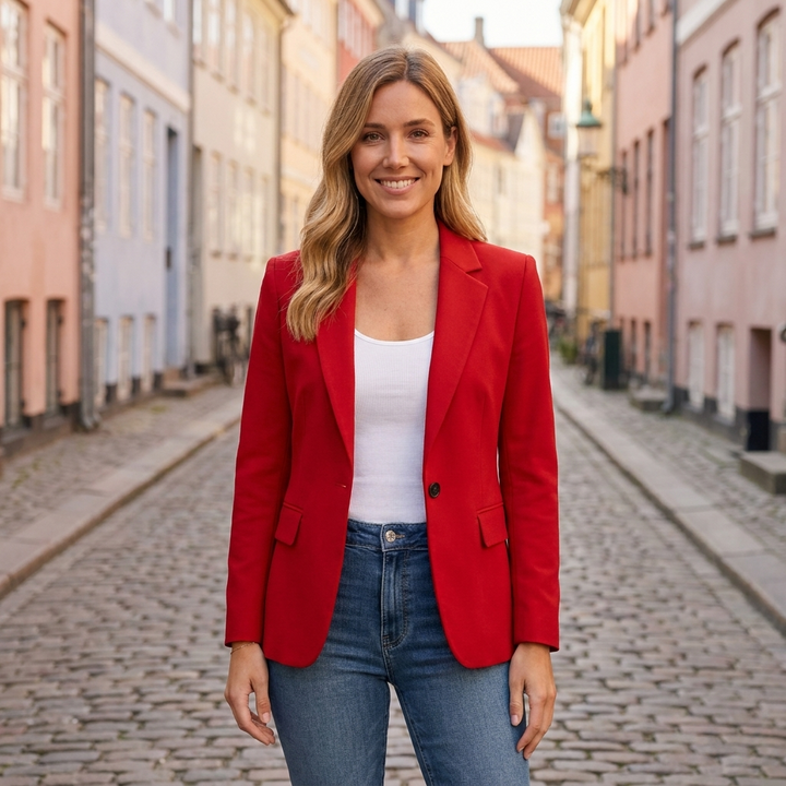 Henry │ Women's Tailored Blazer With Notch Lapel And Single Button