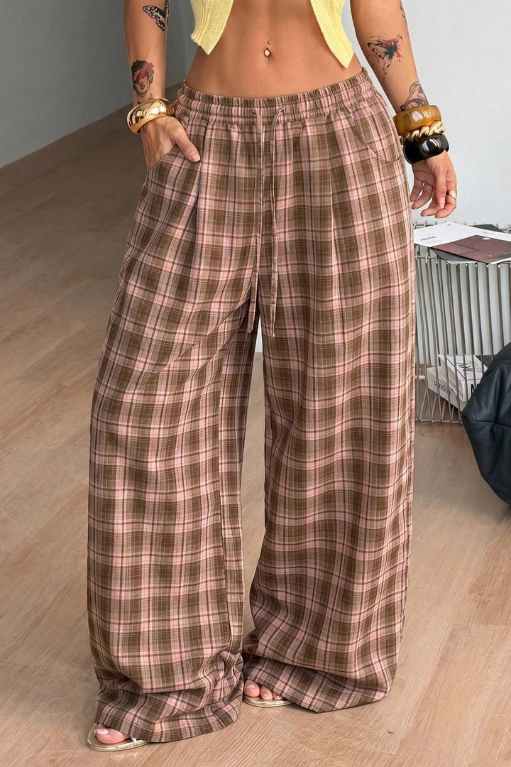 Vera │ Women's Wide Leg Drawstring Waist Trousers