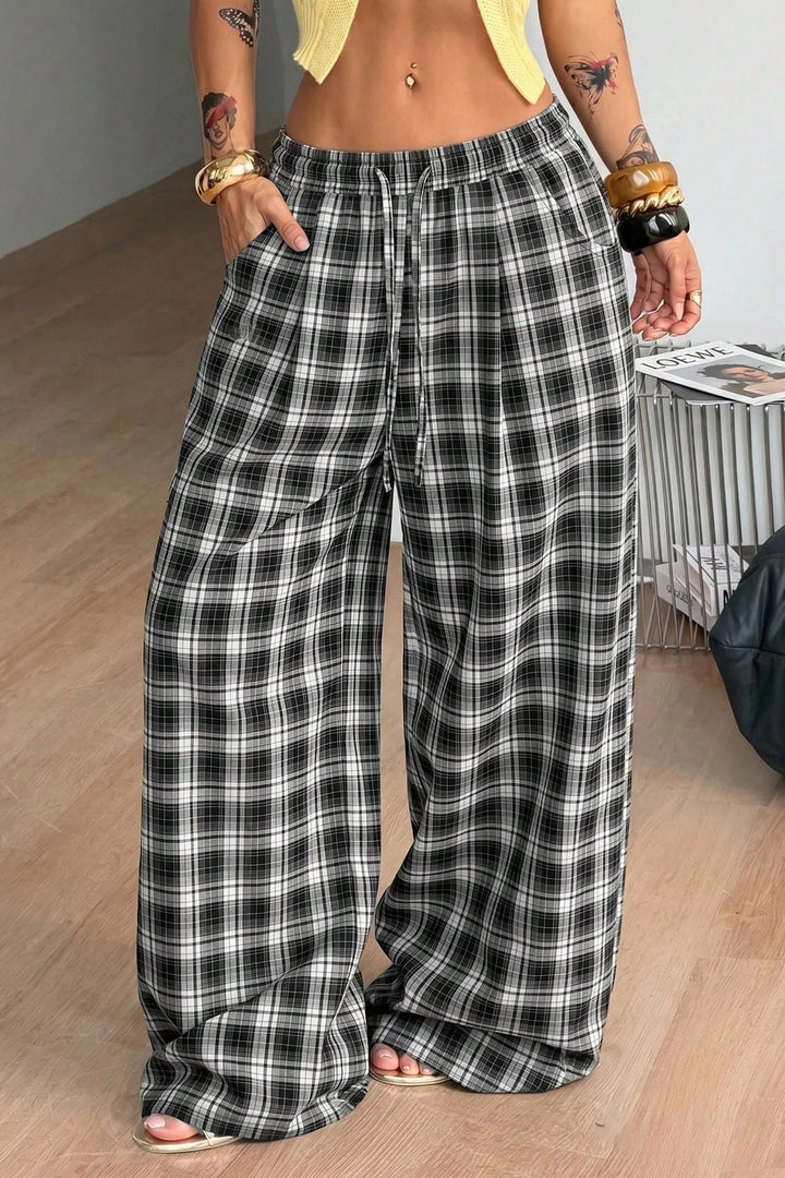 Vera │ Women's Wide Leg Drawstring Waist Trousers
