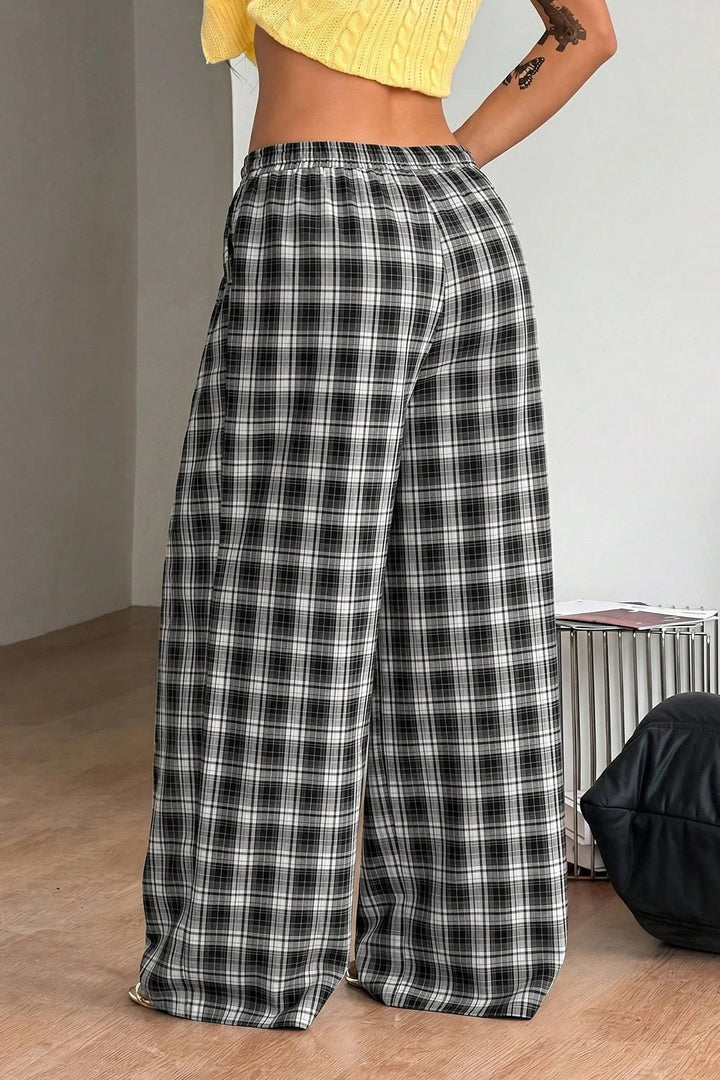 Vera │ Women's Wide Leg Drawstring Waist Trousers