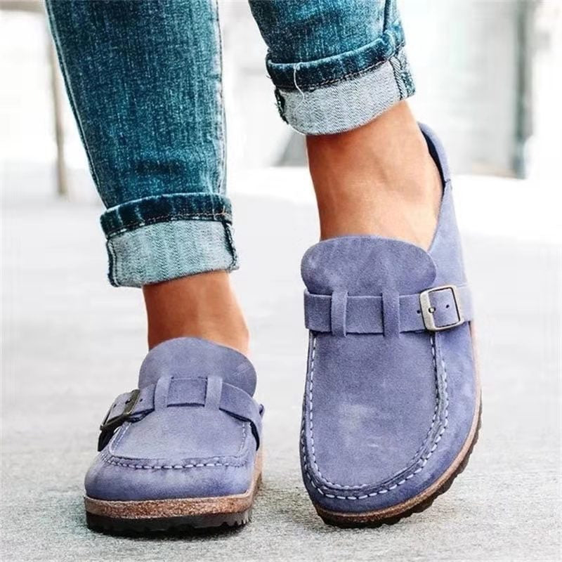 Josephine │ Women's Buckle Detail Slip-On Loafers