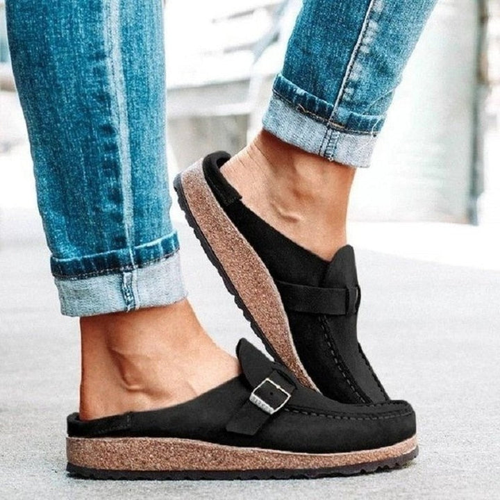 Josephine │ Women's Buckle Detail Slip-On Loafers