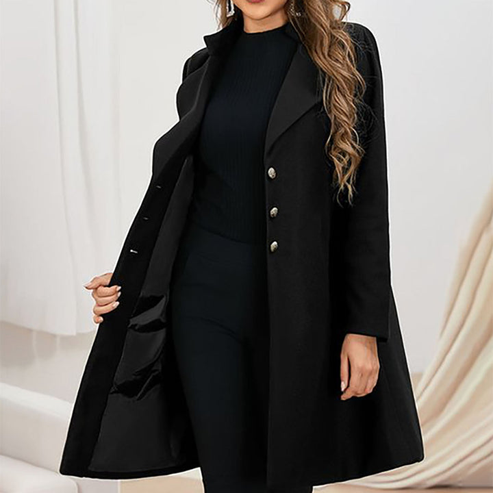 Dora │ Women's Longline Wool Coat With Button Front