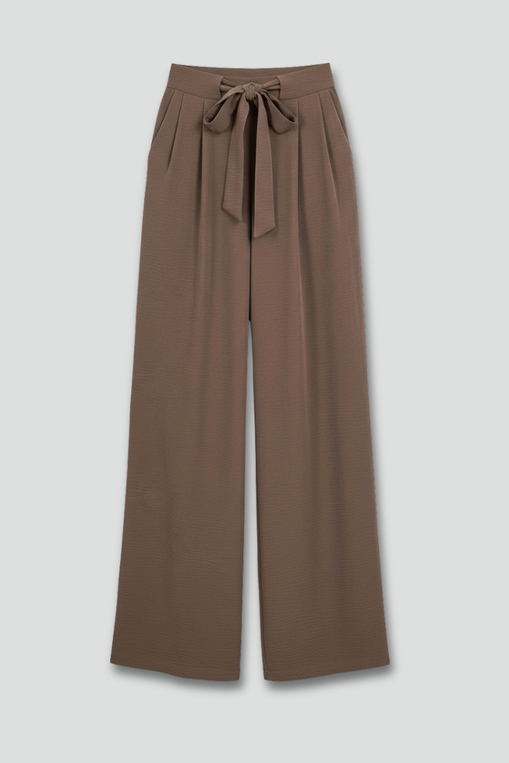 Isabella │ Women's High Waist Drawstring Wide Leg Trousers