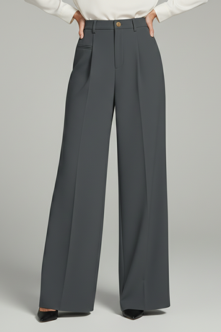 Felicity │ Women's Wide-Leg Palazzo Trousers With Front Pleats