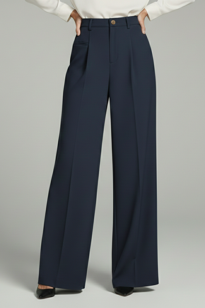 Felicity │ Women's Wide-Leg Palazzo Trousers With Front Pleats
