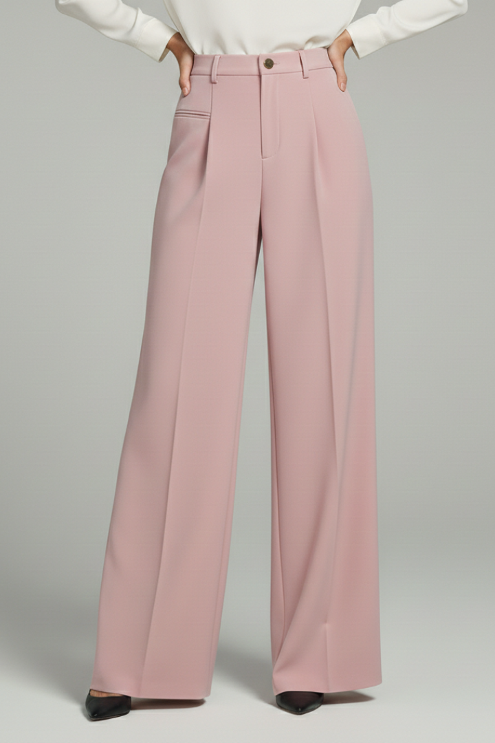 Felicity │ Women's Wide-Leg Palazzo Trousers With Front Pleats