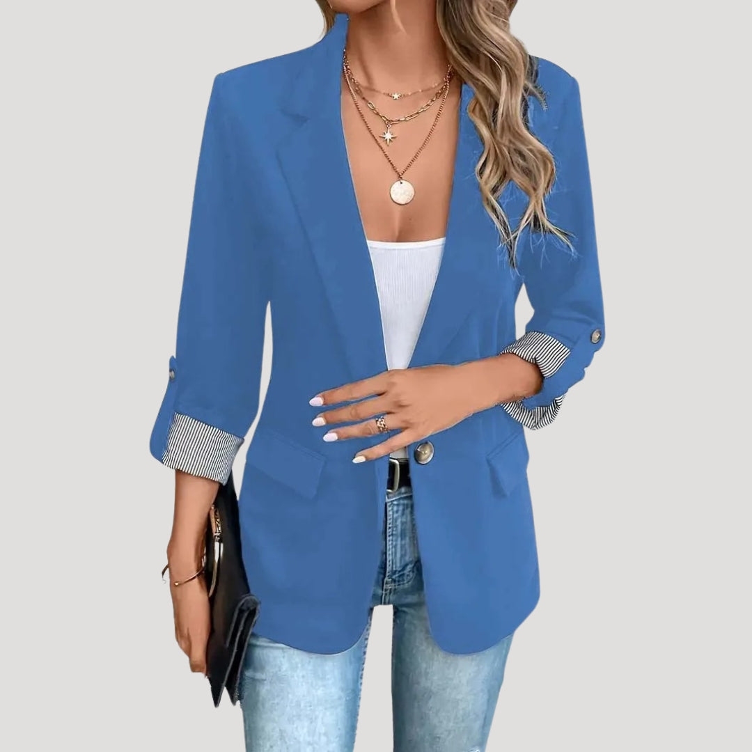 Josephine │ Women's Single Breasted Tailored Blazer With Roll Up Sleeves