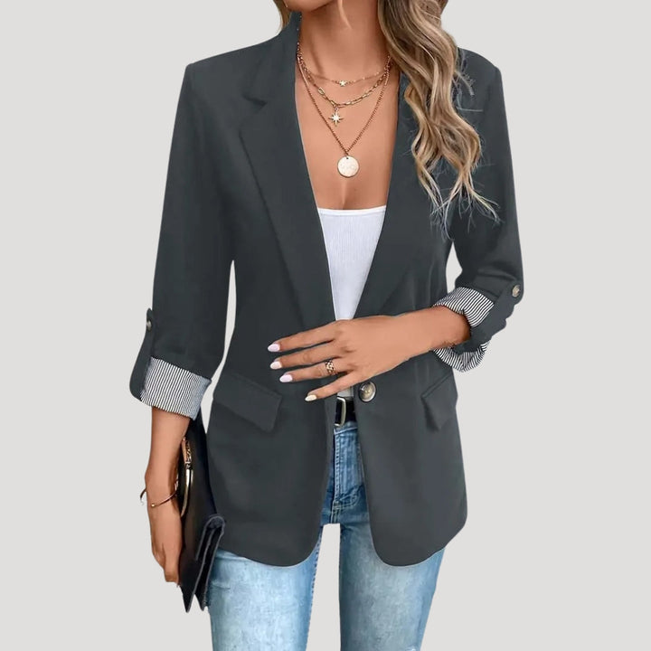 Josephine │ Women's Single Breasted Tailored Blazer With Roll Up Sleeves