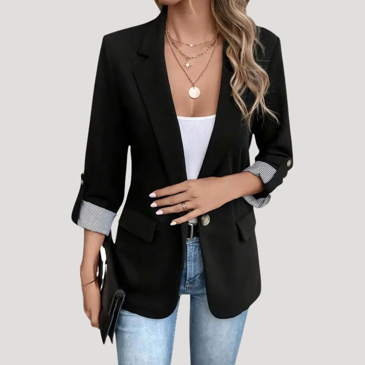 Josephine │ Women's Single Breasted Tailored Blazer With Roll Up Sleeves
