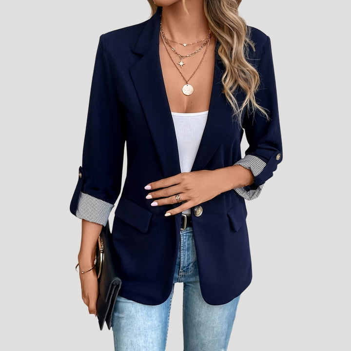 Josephine │ Women's Single Breasted Tailored Blazer With Roll Up Sleeves