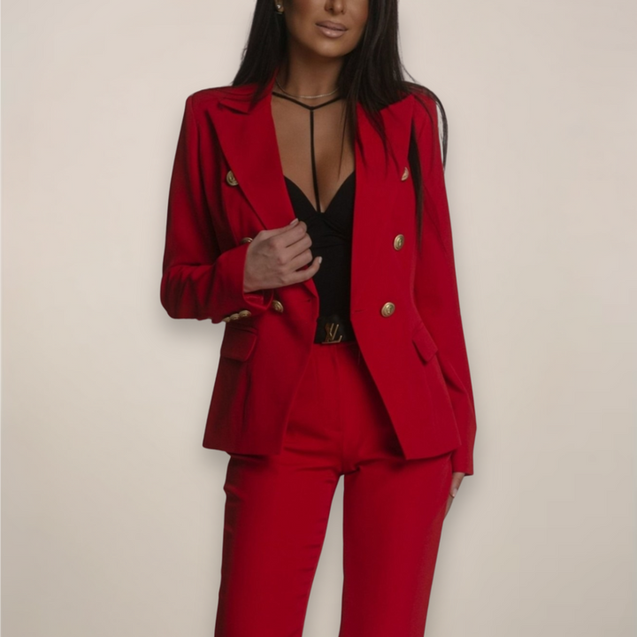 Cordelia │ Women's Double-Breasted Blazer And Tailored Trousers Two-Piece Suit