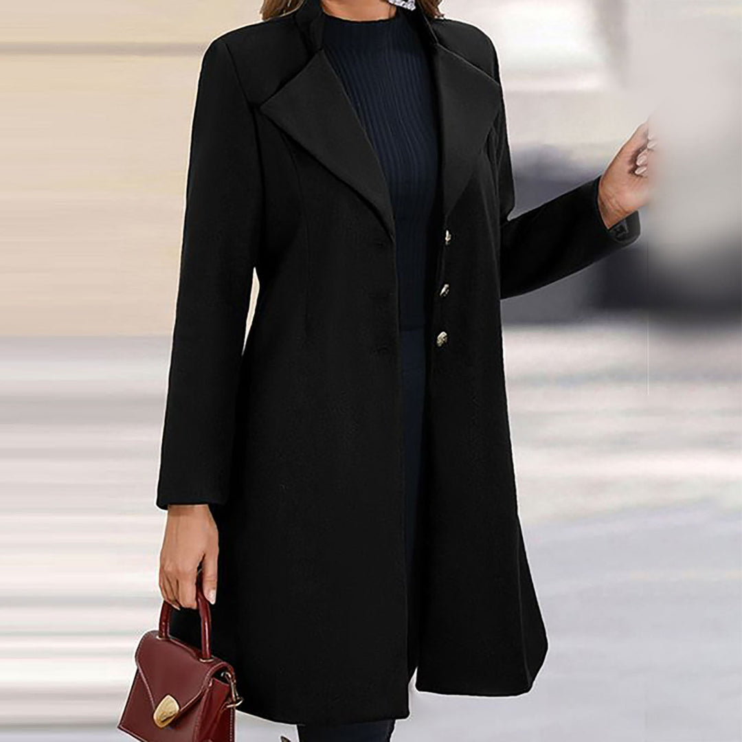 Dora │ Women's Longline Wool Coat With Button Front