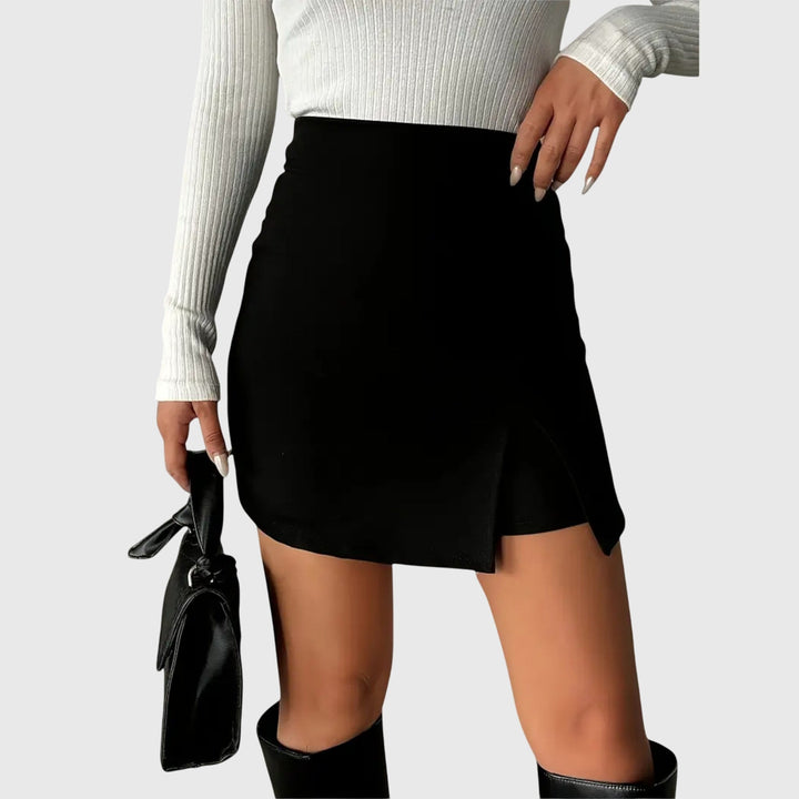 Lucy │ Women's High Waist Pencil Skirt With Hem Slit