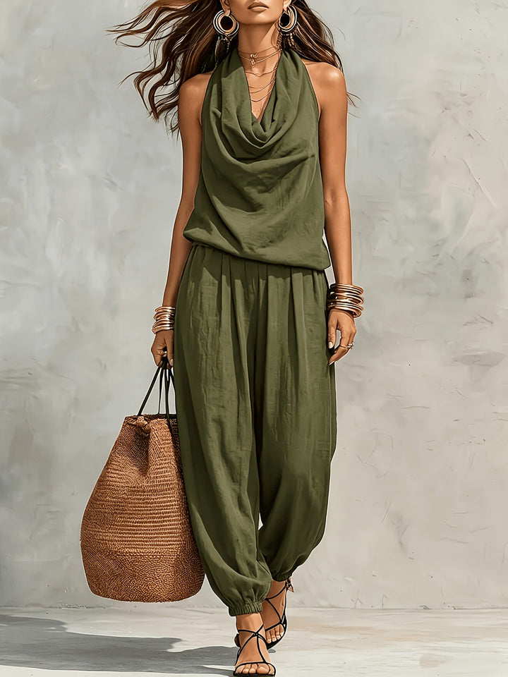 Sienna | Women's Cowl Halterneck Balloon Leg Co-ord Set