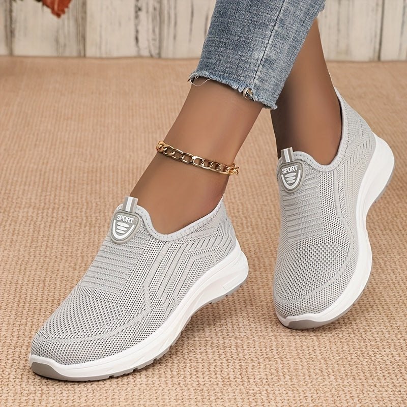Hanne | Dame Slip-On Sneakers Med Strikkenet Overdel Og Lav Profil