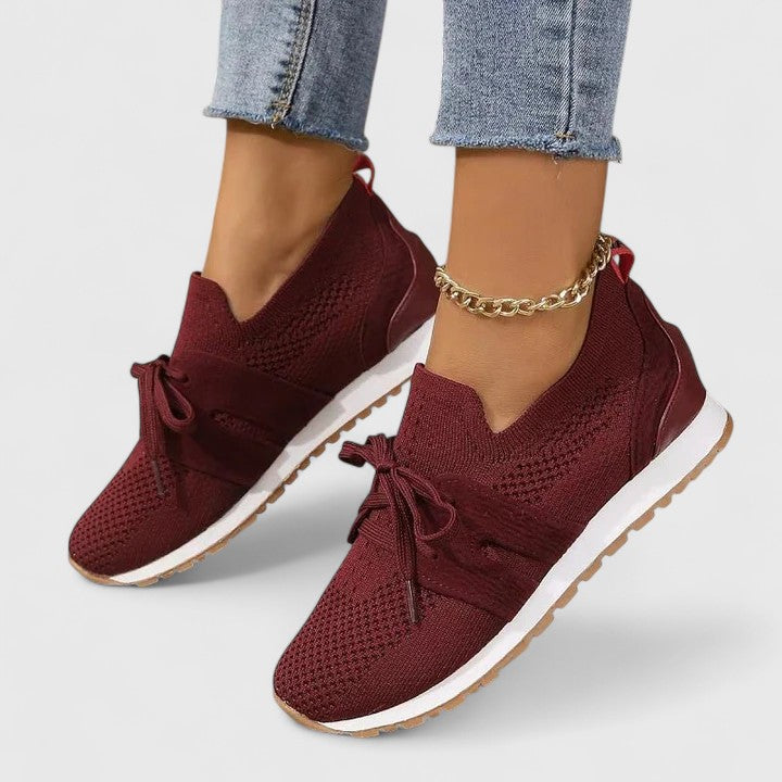 Jemima │ Women's Orthopaedic Slip-On Trainers With Lace Detail
