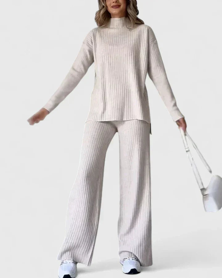 Eleanor │ Women's Slit Detail Two-Piece Lounge Set