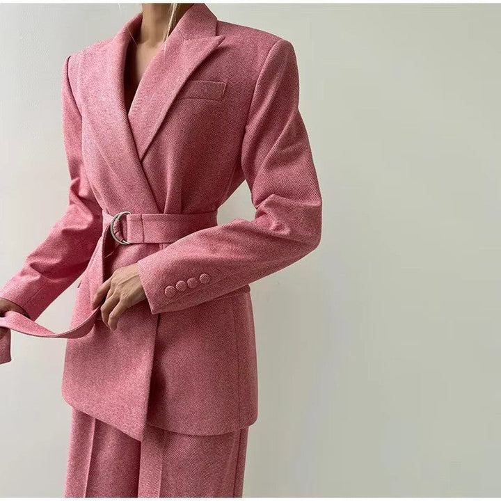 Ivy │ Women's Corset Top Blazer And Wide-Leg Trousers Two-Piece Set