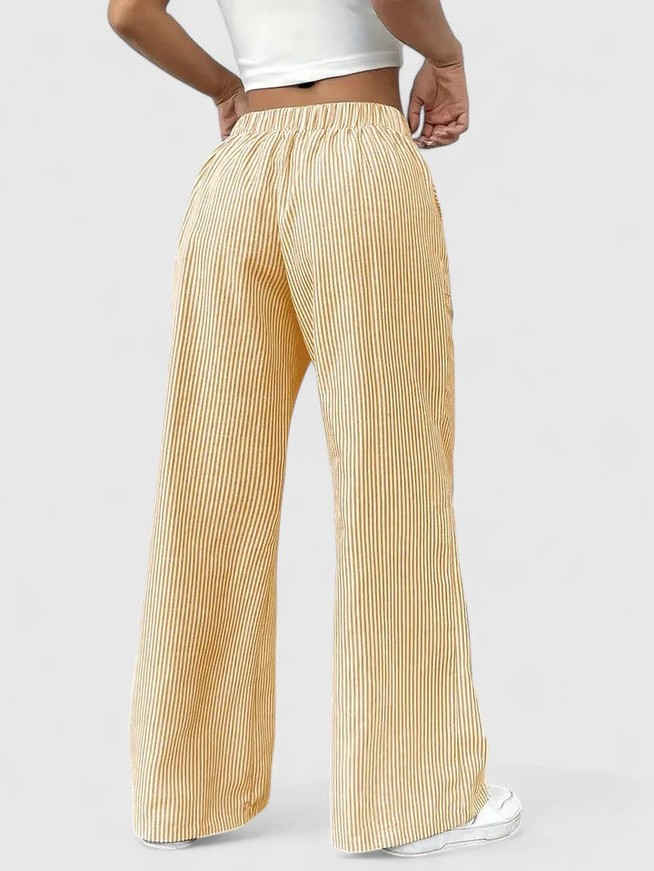 Agatha │ Women's Wide Leg Drawstring Waist Trousers