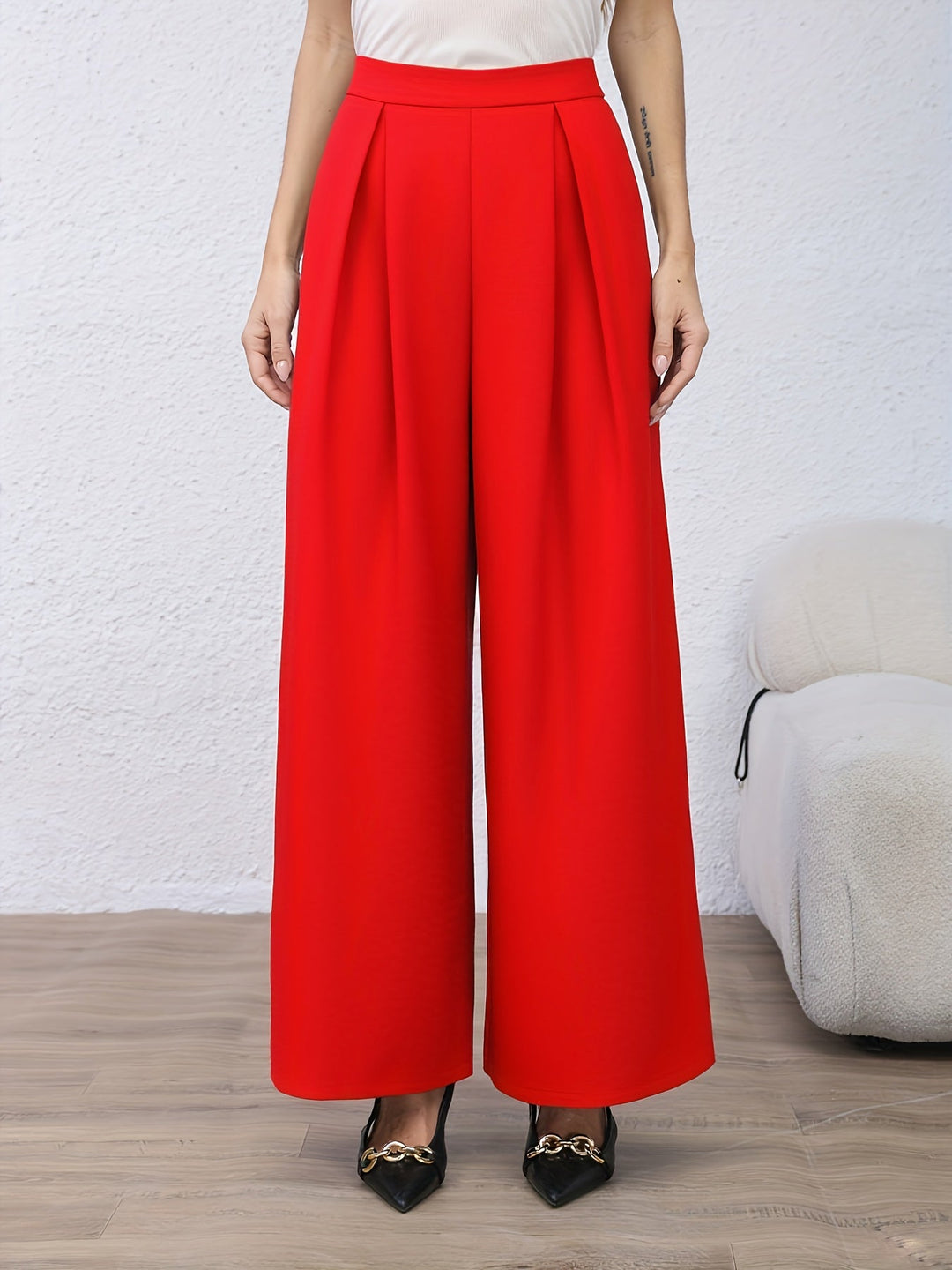 Claudia │ Women's Oversized Blazer And Wide Leg Trousers Two-Piece Set