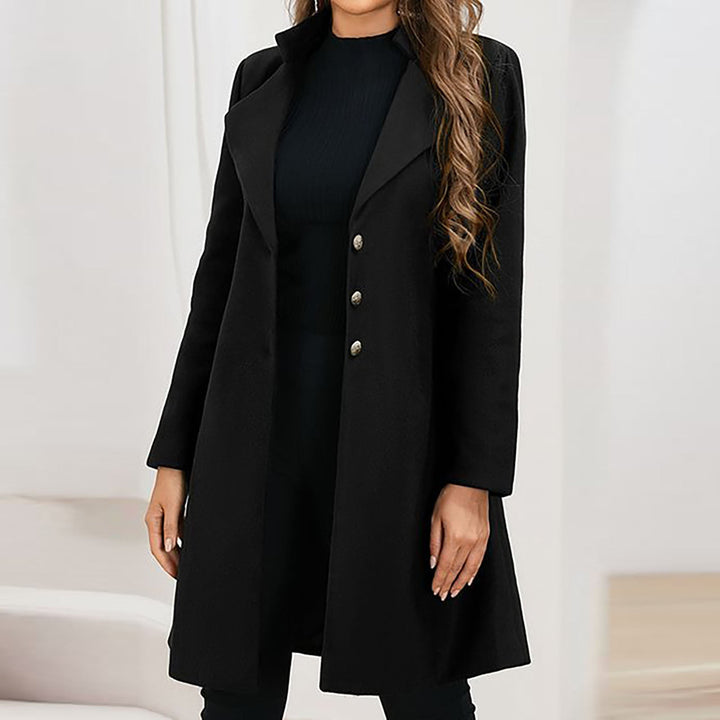 Dora │ Women's Longline Wool Coat With Button Front