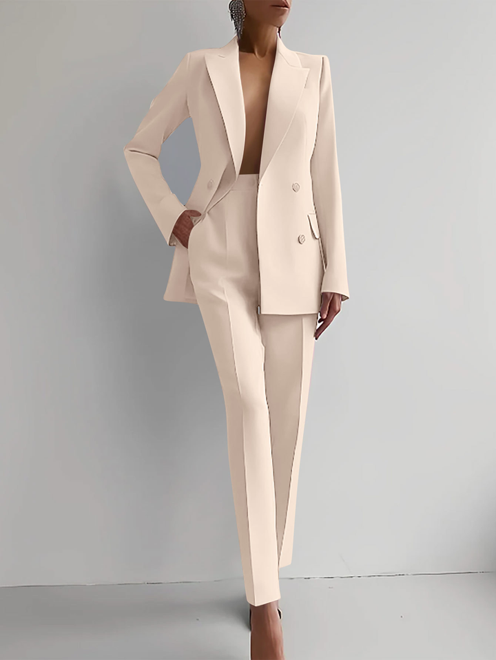 Augusta │ Women's Double Breasted Blazer And Slim Trousers Suit Set