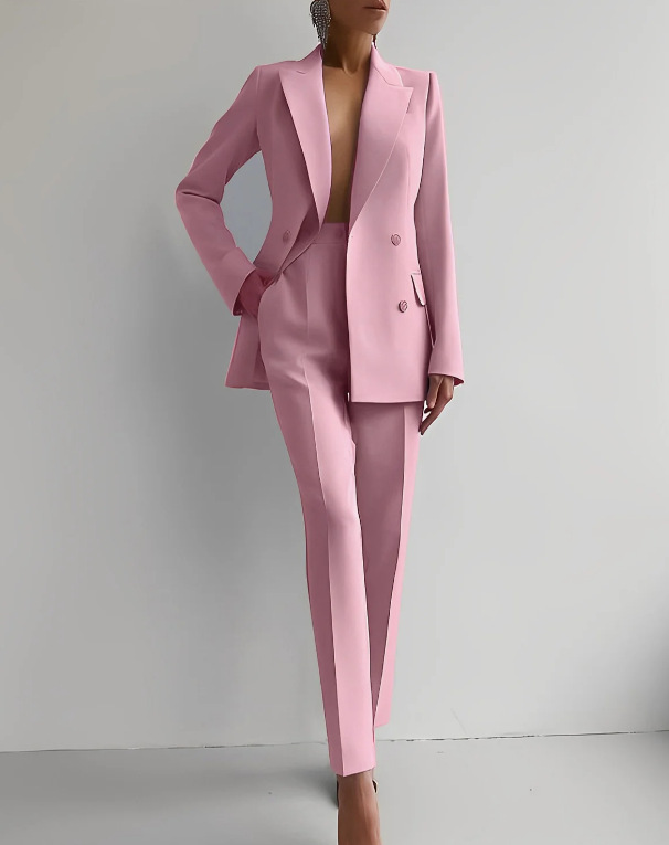 Augusta │ Women's Double Breasted Blazer And Slim Trousers Suit Set