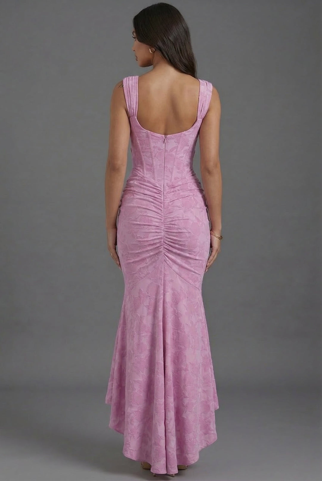 Isabella │ Women's Corset Bodice Ruched Waist Fishtail Maxi Dress