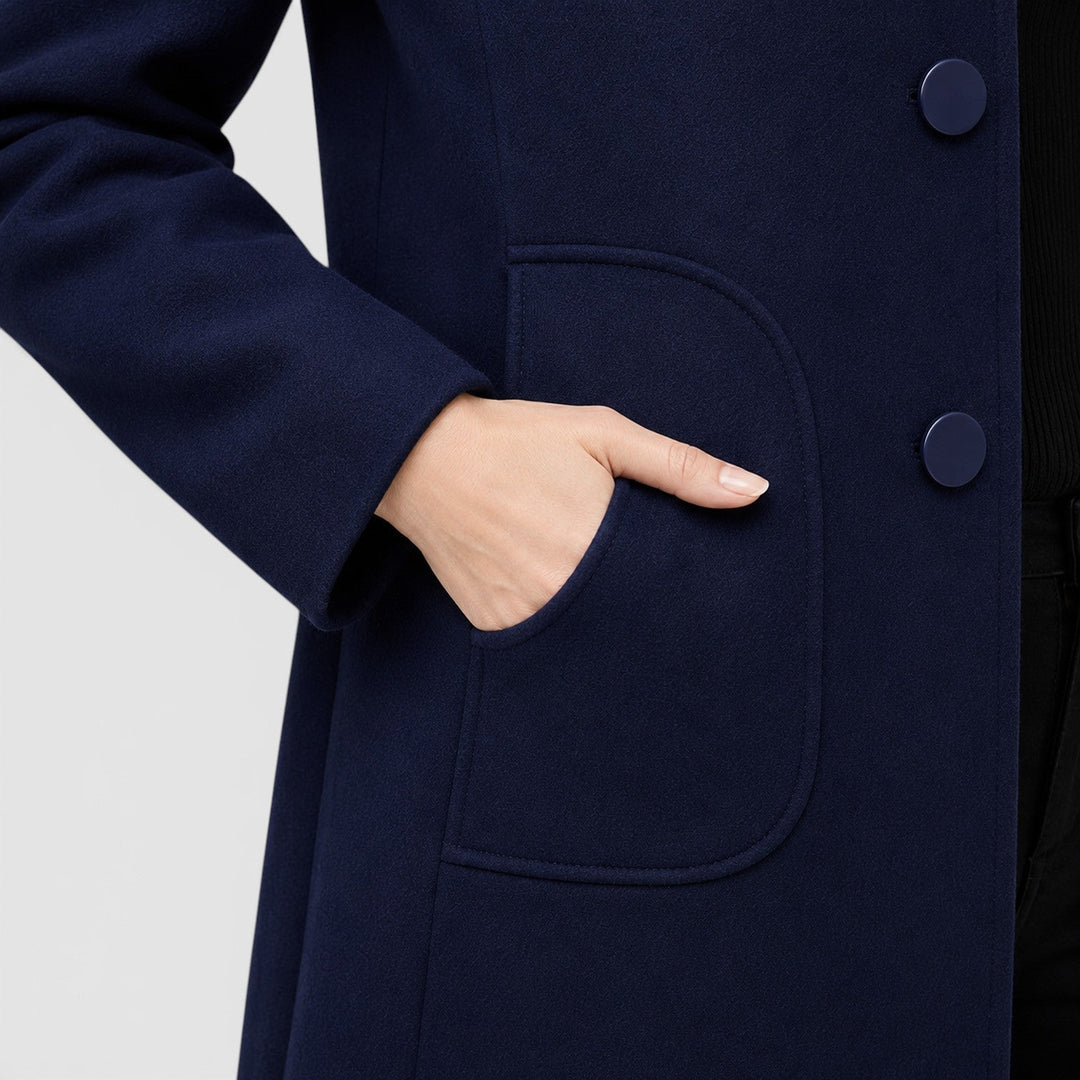 Lillian │ Women's Tailored Longline Coat With Button Front And Side Pockets