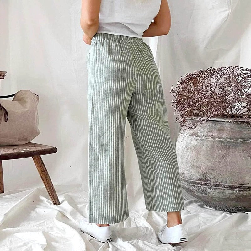 Premium Linen Trousers for Women - Sophia-Pink-S-State of Style