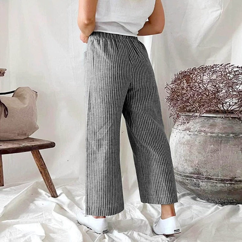 Premium Linen Trousers for Women - Sophia-Pink-S-State of Style