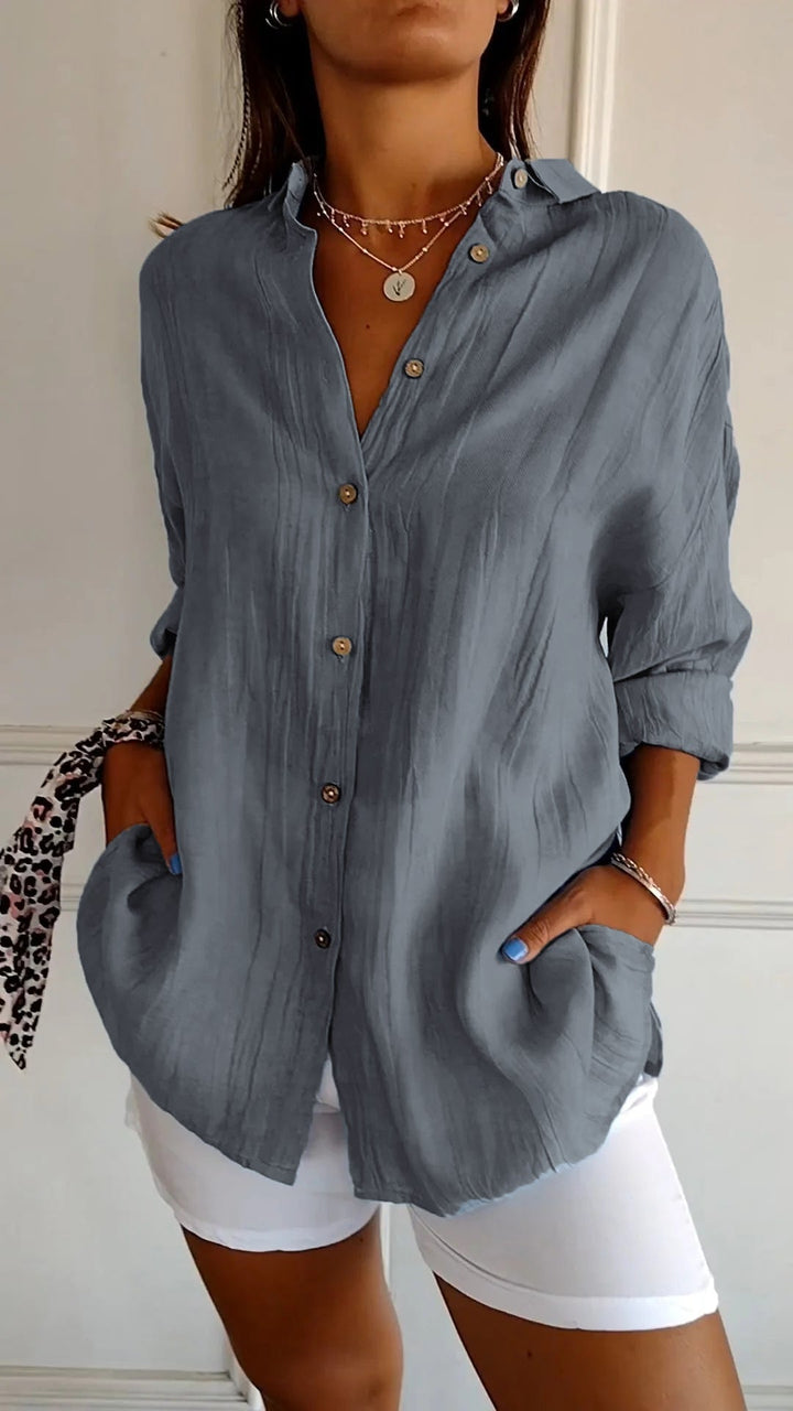 Refined Ladies' Shirt - Elena-Grey-S-State of Style