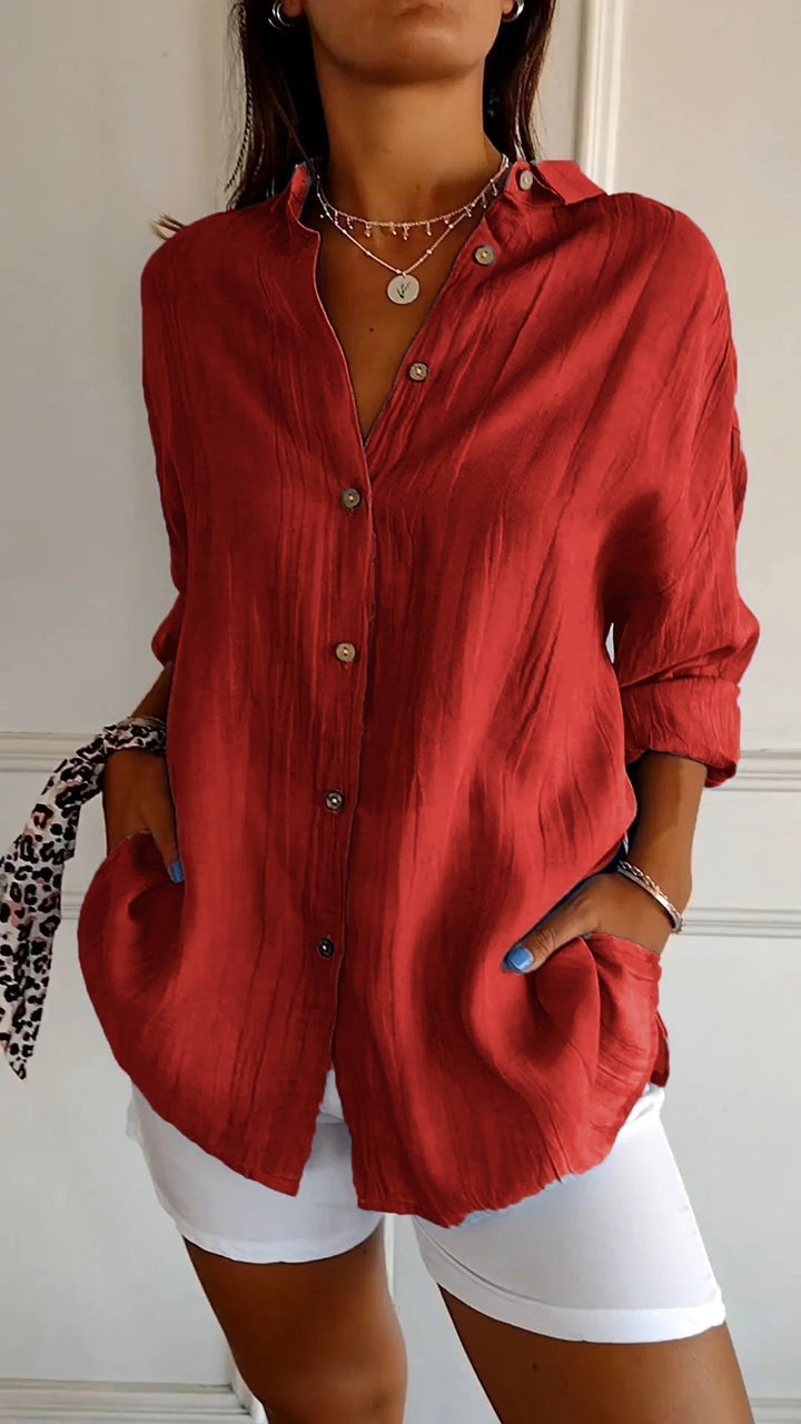 Refined Ladies' Shirt - Elena-Red-S-State of Style