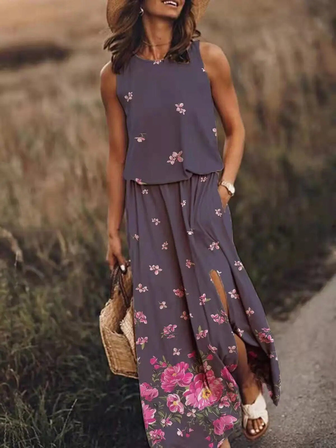 Jane │ Women's Sleeveless Crop Top And Maxi Skirt Two-Piece Set For Summer