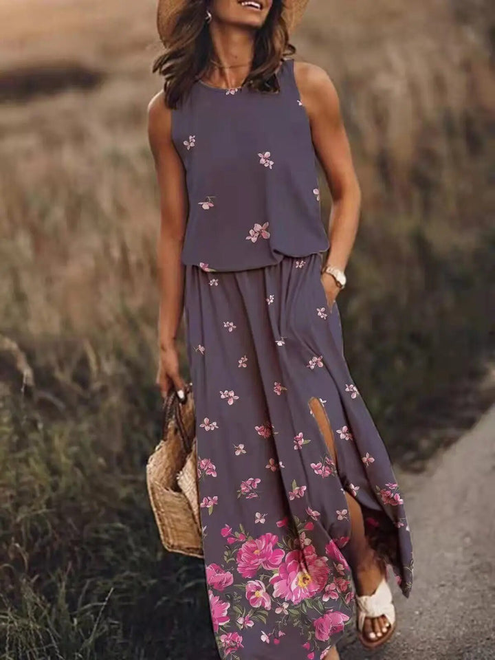 Jane │ Women's Sleeveless Crop Top And Maxi Skirt Two-Piece Set For Summer