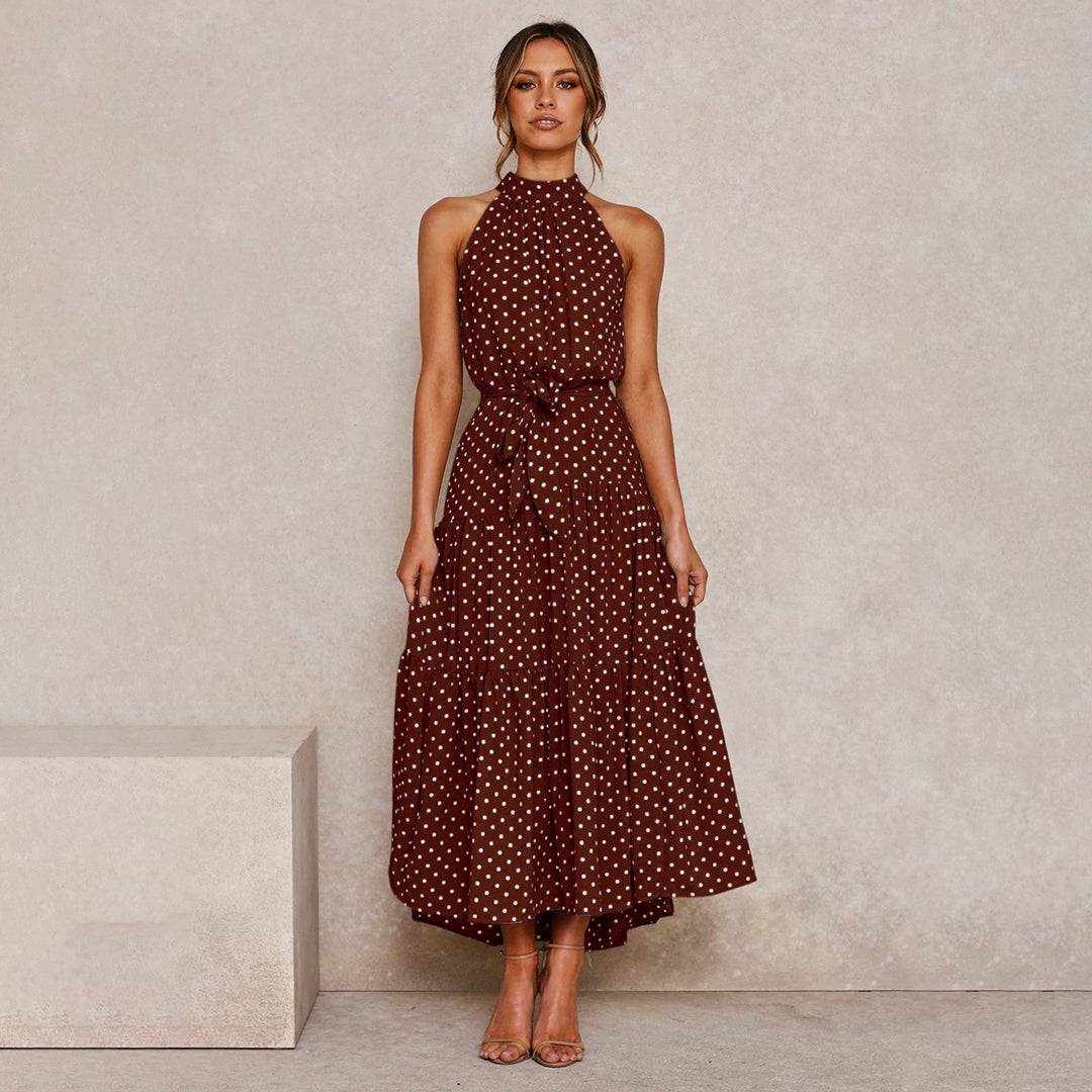 Stylish Long Summer Dress - Lucienne-Yellow-S-State of Style