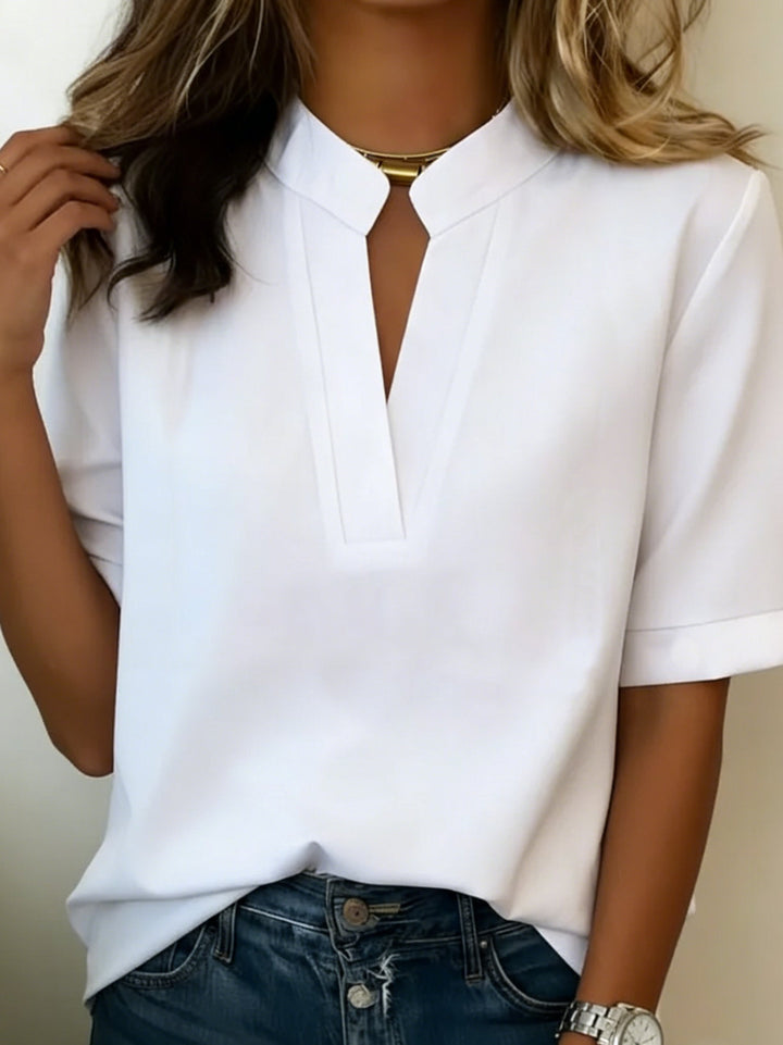 Winifred │ Women's V-Neck Short Sleeve Blouse For Summer