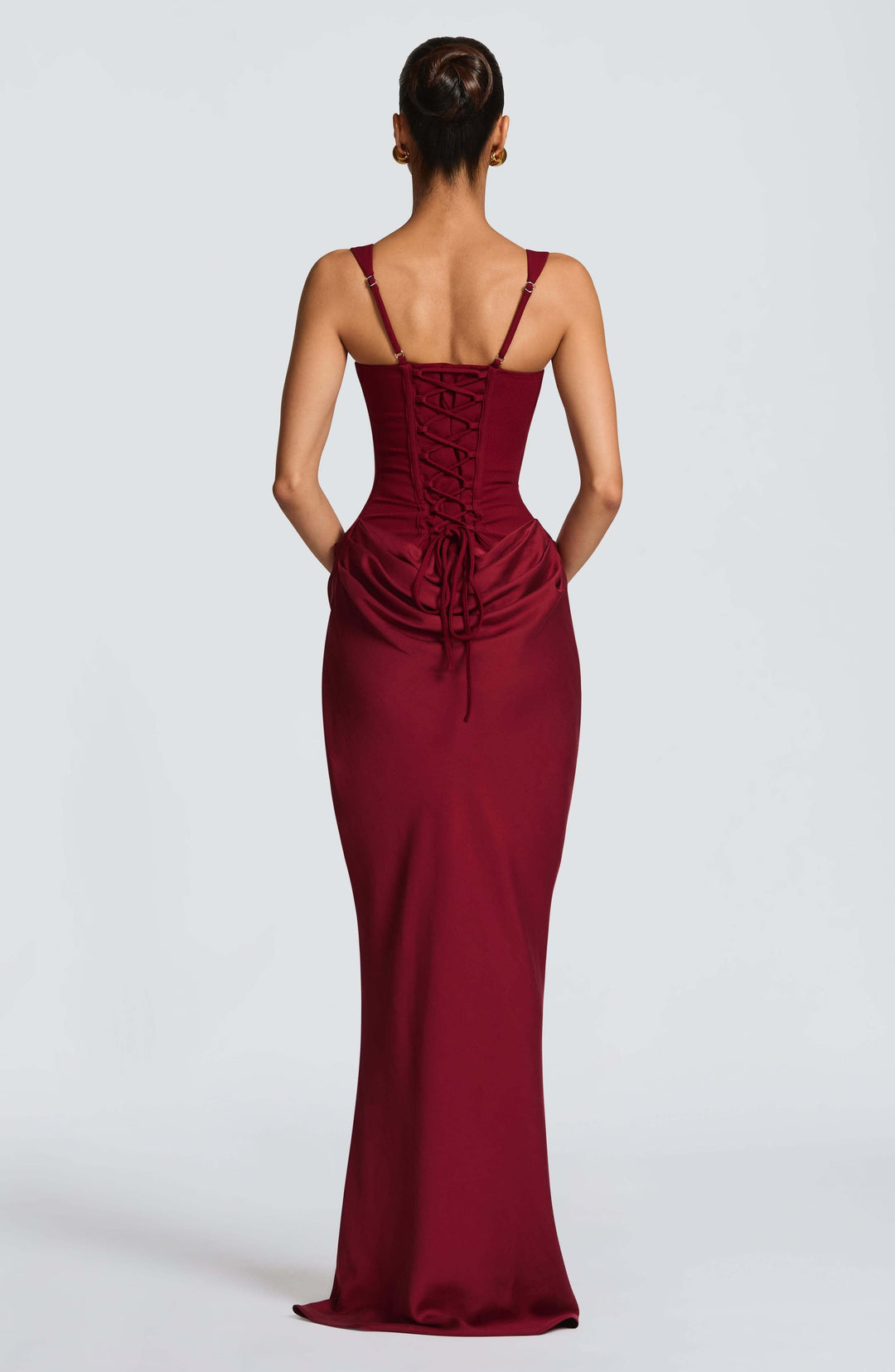 Xiomara │ Women's Sleeveless Bodycon Maxi Wedding Guest Dress With Scoop Neck