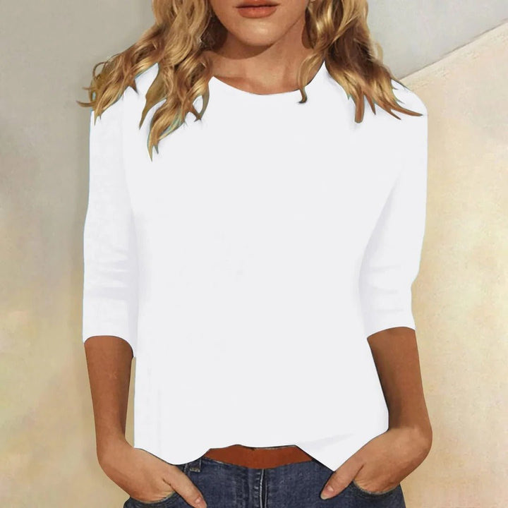 Sylvia │ Women's Crew Neck Three-Quarter Sleeve Regular Fit Top