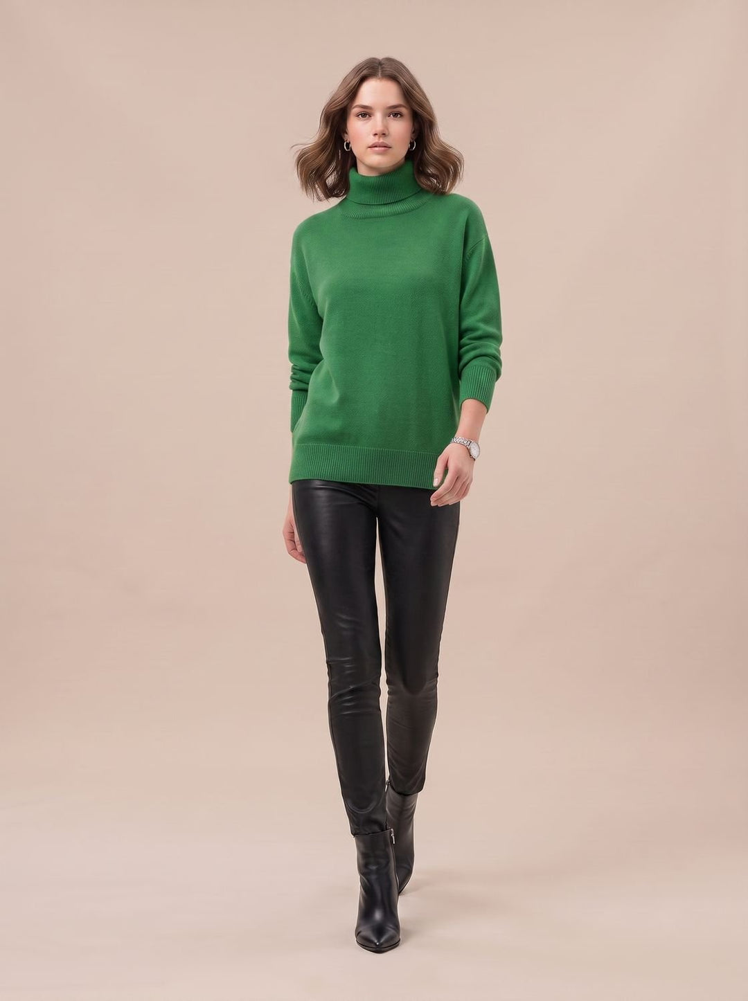 Women's Oversized Chunky Turtleneck Knit Sweater
