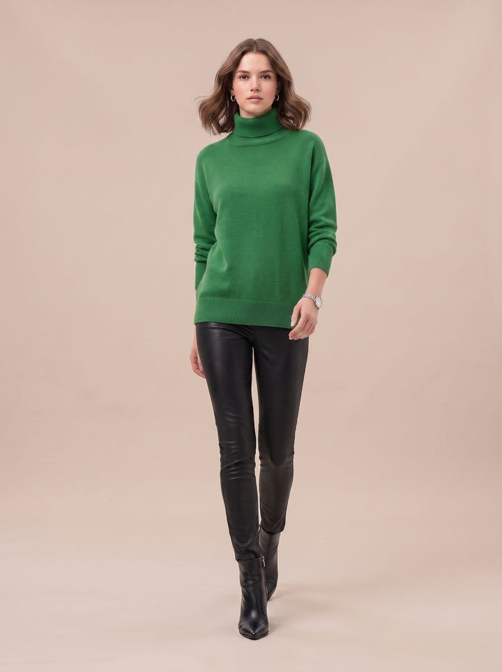 Women's Oversized Chunky Turtleneck Knit Sweater