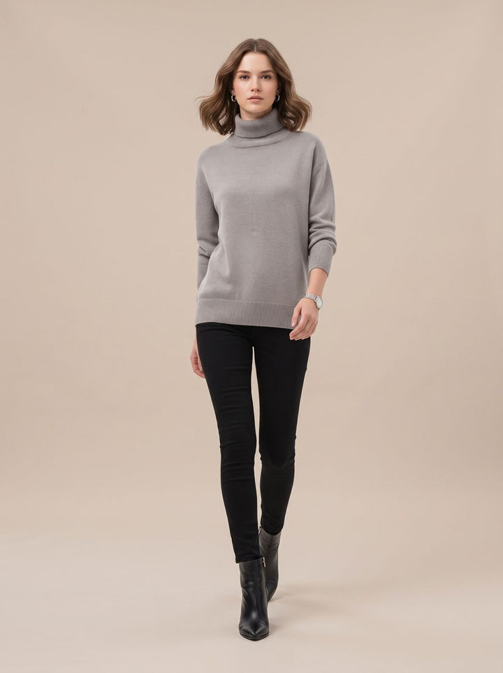 Women's Oversized Chunky Turtleneck Knit Sweater