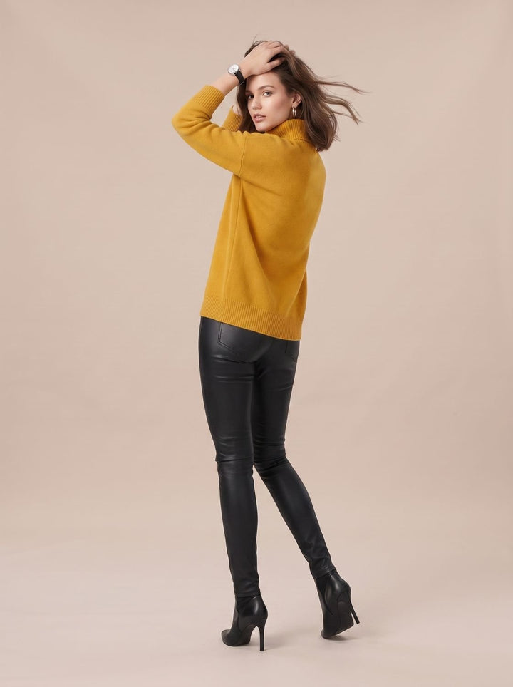 Women's Oversized Chunky Turtleneck Knit Sweater