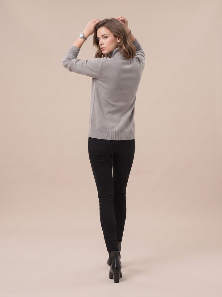 Women's Oversized Chunky Turtleneck Knit Sweater