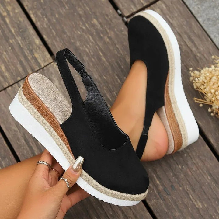 Nadine │ Women's Orthopaedic Espadrille Wedge Sandals With Slingback Strap